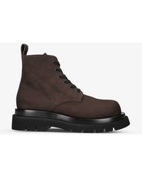Bottega Veneta - Lug Chunky-sole Leather Ankle Boots - Lyst