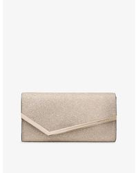 Jimmy Choo - Emmie Glitter Woven Clutch Bag - Lyst