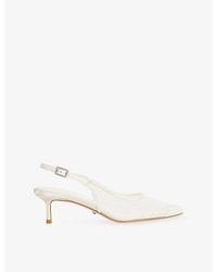 Dune - Companionship Woven Heeled Sling-Back Courts - Lyst
