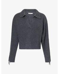 Jonathan Simkhai - Natalia Collared Fringe Wool And Cashmere Jumper - Lyst