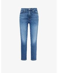 GOOD AMERICAN - Good Waist Slim-Leg High-Rise Stretch-Denim Jeans - Lyst