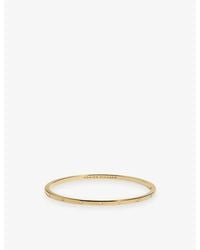 Monica Vinader - Essential Station 18Ct Vermeil Plated Sterling And Lab-Grown Diamond Bangle - Lyst