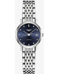 Longines - L4.309.4.97.6 Elegant Stainless Steel And Diamond Automatic Watch - Lyst