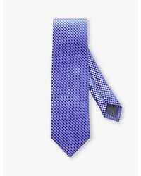 Eton - Geometric-Pattern Silk Tie - Lyst