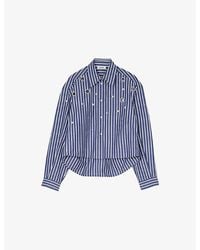 Sandro - Beaded Striped Shirt - Lyst