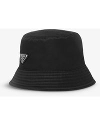 Prada - Logo-plaque Recycled-nylon Bucket Hat - Lyst