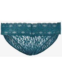 Wacoal - Halo Floral-pattern Lace Briefs - Lyst
