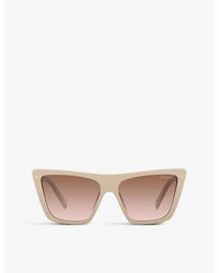 Prada - Pr 21zs Branded-arm Butterfly-frame Acetate Sunglasses - Lyst