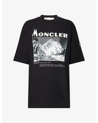 Moncler - Icons Brand-Print Cotton T-Shirt - Lyst