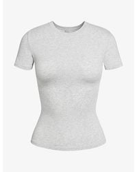 Skims - Round-neck Stretch-cotton T-shirt - Lyst