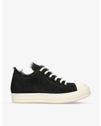 Rick Owens - Serrated-sole Leather Low-top Trainers - Lyst