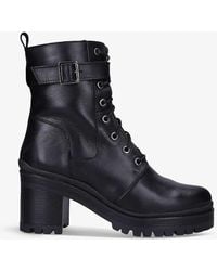 Carvela Kurt Geiger - Secure 2 Lace-up Heeled Leather Ankle Boots - Lyst