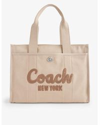 COACH - Cargo 42 Logo-embroidered Canvas Tote Bag - Lyst