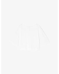 Soeur - Davina Boat-Collar Cotton T-Shirt - Lyst