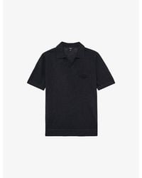 Reiss - Fairmont Open-Collar Linen Polo - Lyst