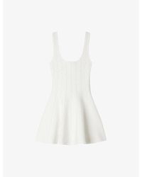 Sandro - Bead-Embellished Flared Knitted Mini Dress - Lyst