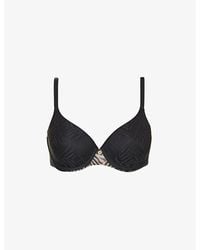 Chantelle - Graphic Allure Lace-overlay Stretch-mesh Spacer Bra - Lyst