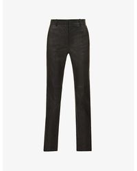 JOSEPH - Coleman High-rise Leather Trousers - Lyst