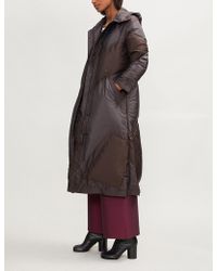 Issey Miyake Platinum Shell-down Coat - Brown