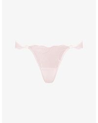 Bluebella - Marabel Embroidered Sheer Lace Thong - Lyst