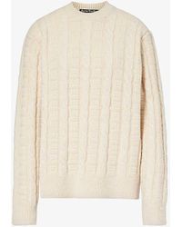 Acne Studios - Kelvir Cable-knit Relaxed-fit Wool-blend Jumper - Lyst