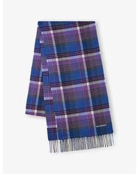 Mulberry - Long Heritage Check Wool Scarf - Lyst