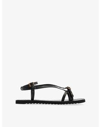 AllSaints - Tyla Eyelet Leather Sandals - Lyst