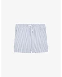Reiss - Bay Striped Swim Shorts - Lyst