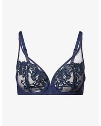 Simone Perele - Saga Plunge Underwired Lace Bra - Lyst