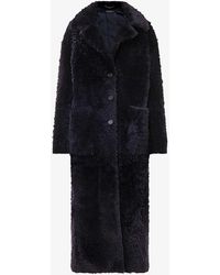 Whistles - Camille Regular-fit Button-up Shearling Coat - Lyst