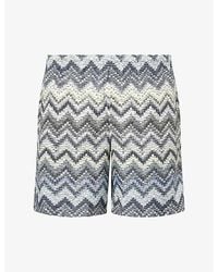 Missoni - Mid-Length Zig-Zag Print Swim Shorts - Lyst