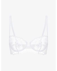 Simone Perele - Intrigue Underwired Lace Half-Cup Bra - Lyst
