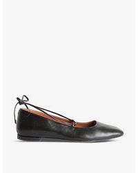 Claudie Pierlot - Augustin Pointed-toe Leather Ballet Flats - Lyst