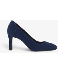 Dune - Adele Round-toe Faux-suede Courts - Lyst