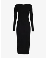 Weekend by Maxmara - Tuono Long-Sleeve Crewneck, Stretch-Knit Midi Dress - Lyst