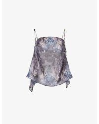 Jaded London - Kapli Backless Chiffon Top - Lyst