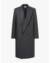 JW Anderson - Peak-Lapel Double-Breasted Wool Coat - Lyst