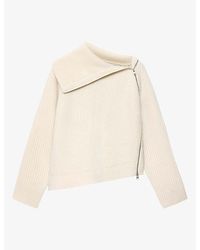 AllSaints - Cleo Funnel-Neck Wool Jumper - Lyst