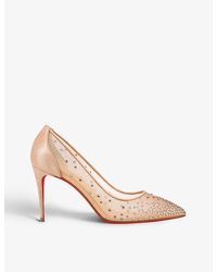 Christian Louboutin - Follies Strass 85 Rete/suede Lame Versio - Lyst