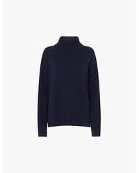 Whistles - Turtleneck Relaxed-Fit Cashmere Jumper - Lyst