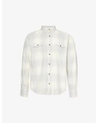 PAIGE - Everett Check-pattern Brushed Cotton-blend Shirt - Lyst