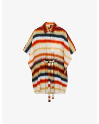 Loewe - X Paula's Ibiza Striped Cotton-Blend Kaftan - Lyst