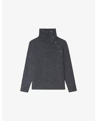 Zadig & Voltaire - Mora Funnel-Neck Cashmere Jumper - Lyst