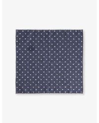 Eleventy - Polka-Dot Cotton And Wool Pocket Square - Lyst
