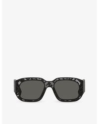 Fendi - Fe40113i Shadow Rectangle-frame Acetate Sunglasses - Lyst