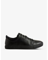 Ted Baker - Artioli Logo-embossed Faux-leather Trainers - Lyst