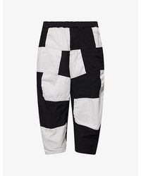 BLACK COMME DES GARCON - Patchwork Relaxed Twill Woven Trousers - Lyst