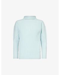 Homme Plissé Issey Miyake - Color Pleats Roll-neck Knitted T-shirt X - Lyst