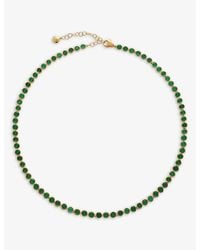Monica Vinader - X Kate Young Recycled 18Ct-Plated Vermeil Sterling And Onyx Necklace - Lyst