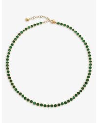 Monica Vinader - X Kate Young Recycled 18ct Yellow Gold-plated Vermeil Sterling Silver And Onyx Necklace - Lyst